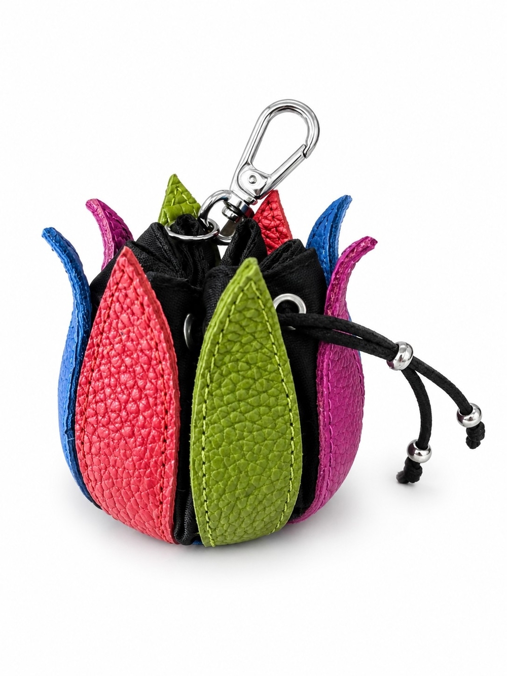 🌷Tulip Colorful BAG CHARM Petal Mini Pouch Keychain | Drawstring